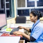 Indian digital marketer analyzing dashboard