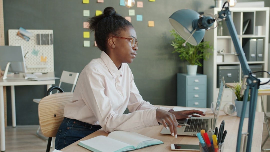 Indian woman entrepreneur working in office