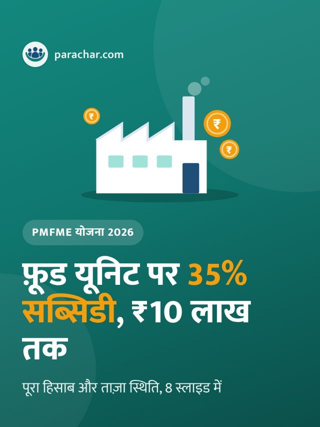 PMFME सब्सिडी 2026: फ़ूड यूनिट पर 35%, ₹10 लाख तक